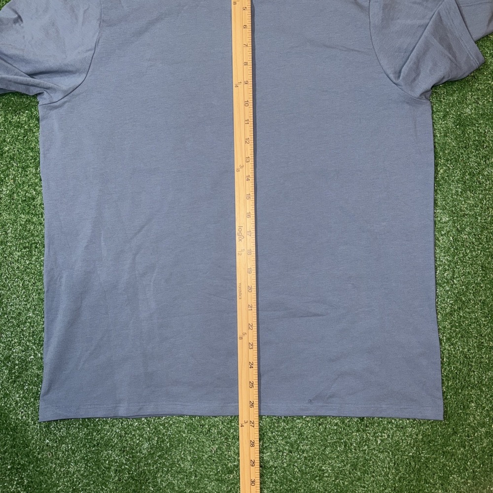 Lululemon Shirt Men's Med Blue Soft Jersey Tee Casual Gym Crewneck‎ Polyester - Picture 4 of 5